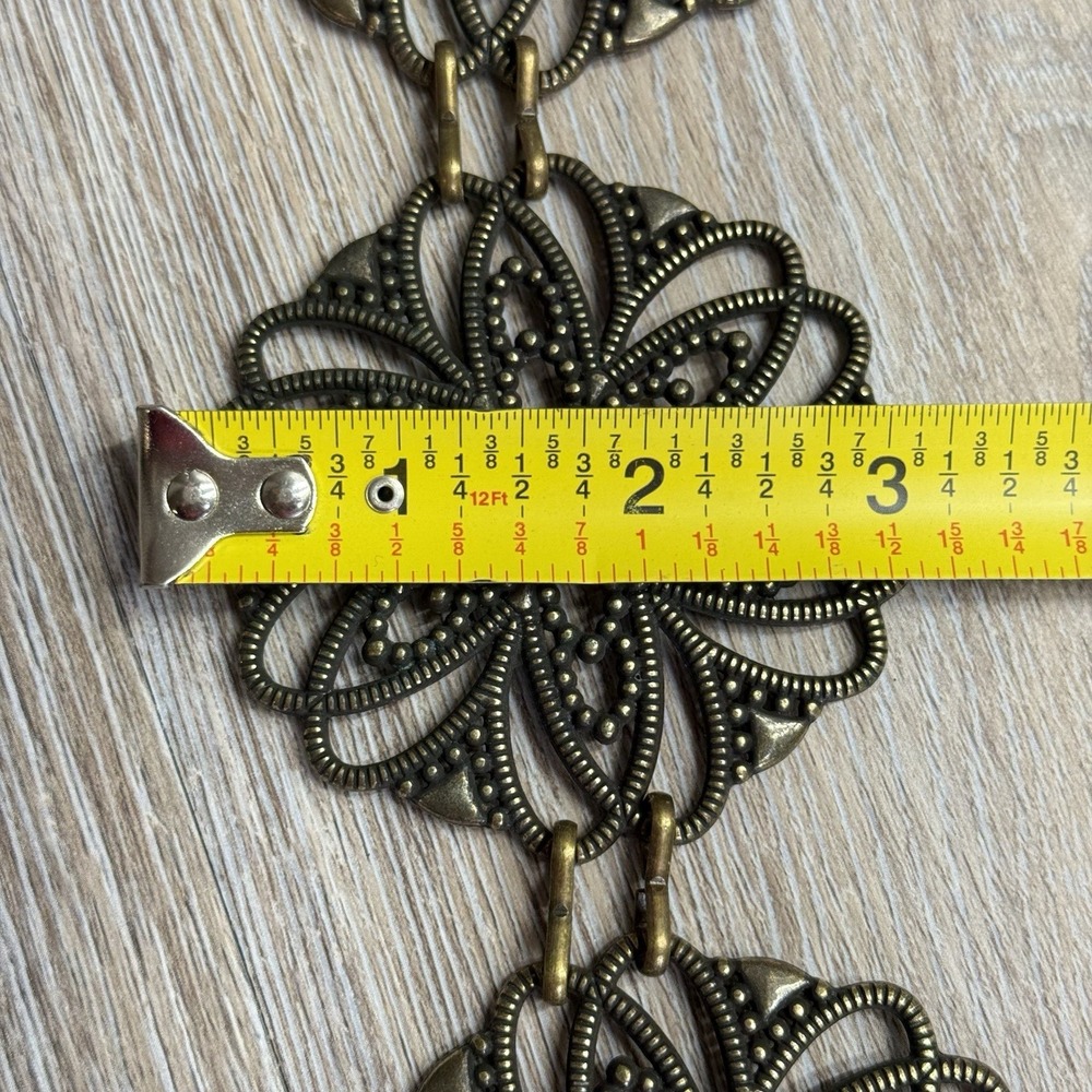 Vintage Medallion Chain Belt Waist Hip Metal Jewelry BOHO Chic 1980s - Picture 11 of 11